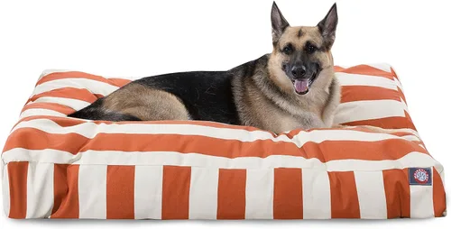 Vista 8 de Majestic Pet Cama rectangular grande para perros con rayas lavable, cama antideslizante y cómoda para mascotas, cama para perros con funda extraíble