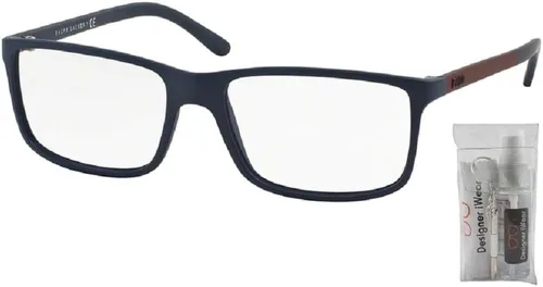 Vista 2 de Ralph Lauren Polo PH2126 Rectangle Eyeglasses For Men + BUNDLE with Designer iWear Eyewear Kit