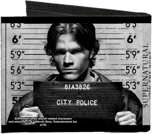 Vista 2 de Buckle-Down Monedero Bifold Supernatural para hombre