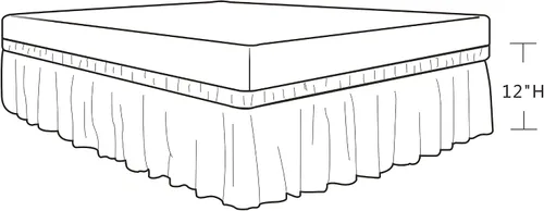 Vista 73 de Biscaynebay Faldas de cama envolventes con esquinas divididas para camas Twin/Twin XL de 15 pulgadas de caída, volantes de polvo elásticos Negro