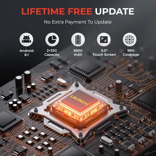 Vista 8 de LAUNCH Escáner CRP123I V3.0 OBD2 con diagnósticos de 4 sistemas y más de 7 restablecimientos Car diagnostic tool with battery testing, FCA