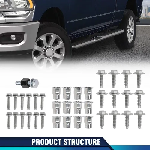 Vista 9 de PIT66 Kit de herramientas de paso lateral tubular compatible con Dodge RAM 1500 2500 3500/Fit 2014-2019 Dodge RAM 4500 5500 68193128AB
