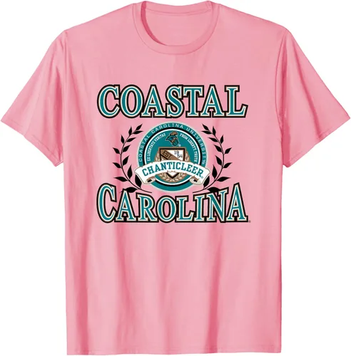 Vista 9 de Coastal Carolina Chanticleers Laurels - Camiseta con logotipo, Blanco