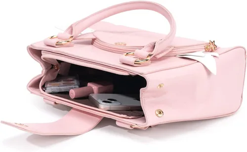 Vista 5 de BelugaDesign Sakura Purse - Bolso bandolera Kawaii rosa pastel para niñas y mujeres Bolso bandolera de princesa Cardcaptor Moon Anime Heart Wing
