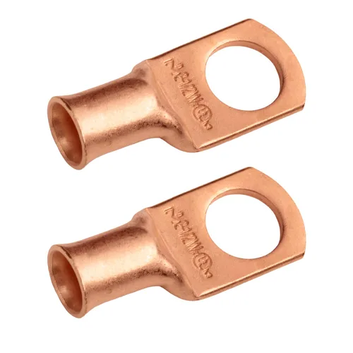 Vista 164 de SELTERM - 5 terminales de anillo resistentes para cable de batería, calibre 1/0 AWG, pernos de 1/2 pulgadas, terminales de calibre 0, ojales