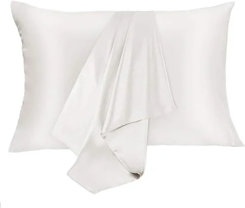 Vista 8 de JOGJUE Funda de almohada de seda para el pelo y la piel, 2 unidades, 100% seda de mora, funda de almohada hipoalergénica, suave, transpirable, ambos