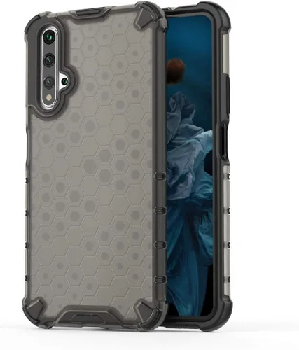 Vista 44 de Pzwoxukhov Funda compatible con Huawei Nova 3i, compatible con Huawei P Smart+ 2018 Honeycomb Anti-Drop Shock-Absorbing Case Negro