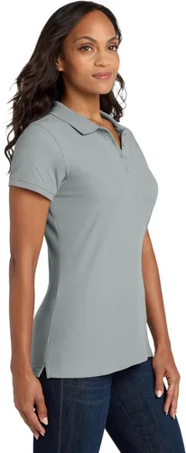 Vista 4 de Port Authority Polo Core Classic Piqué para mujer gris gusty