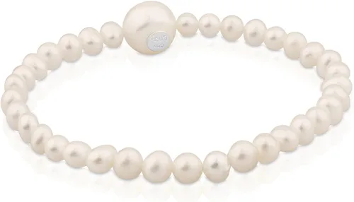 Vista 3 de Pulsera elástica TOUS Sweet Dolls en plata de ley con perla