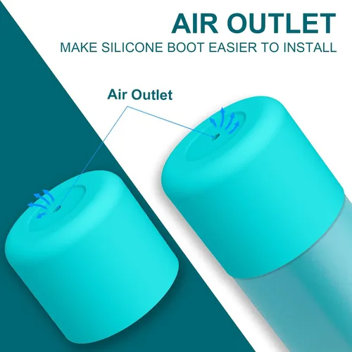 Vista 5 de Protector de Silicona para Botella de Agua Owala, 2 Piezas Fundas Protectoras Antideslizantes para Botellas de Agua FreeSip/Twist/Flip, Sin BPA