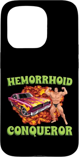 Vista 14 de iPhone 16 Hemorrhoid Conqueror Funny Meme Extraño Ofensivo Cringe Broma Caso