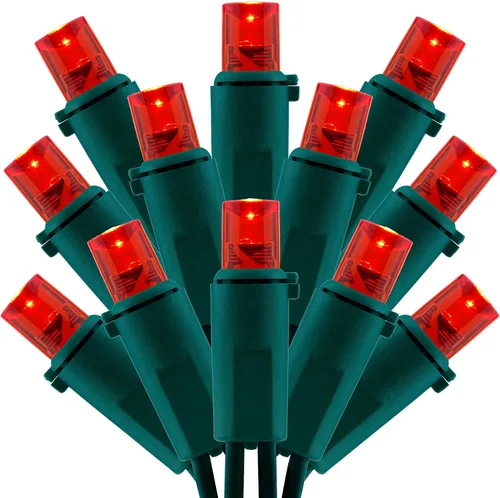 Vista 10 de 200 unidades de luces navideñas LED de ángulo amplio blanco cálido, 66 pies de cable verde, juego de luces de cadena festivas UL certificadas