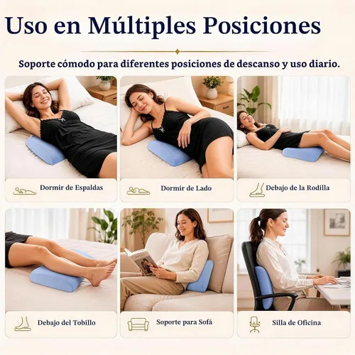 Vista 6 de Almohada de apoyo lumbar para aliviar el dolor de espalda: almohada de espalda baja para dormir - Almohada de cintura de espuma viscoelástica