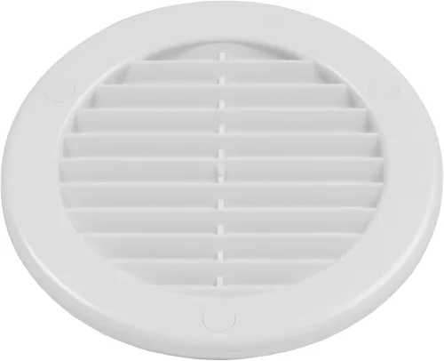 Vista 8 de Paquete de 10 cubiertas redondas de ventilación de aire de 4 pulgadas – Deflector de ventilación de aire Soffit de plástico blanco con malla