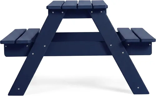 Vista 12 de WestinTrends Malibu Patio al aire libre HDPE Picnic Mesa de banco para Gris