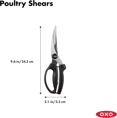 Vista 6 de OXO Juego de separador de grasa y tijeras para aves de corral Good Grips