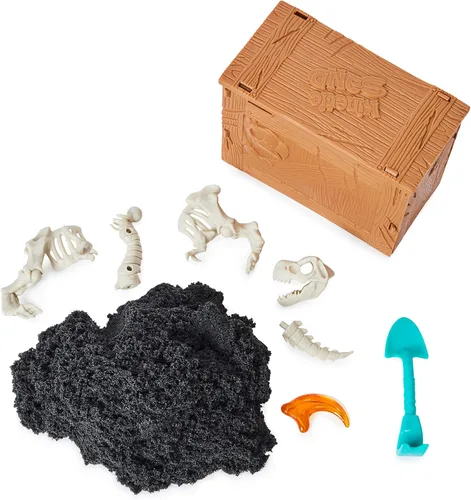 Vista 7 de Kinetic Sand, Dino XCavate - Paquete de 3, hecho con arena natural, juguetes sensoriales de arena para niños a partir de 6 años