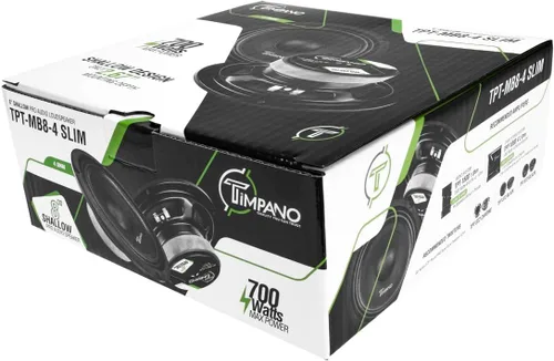 Vista 7 de Timpano Altavoz de coche poco profundo de 8 pulgadas, 700 vatios, TPT-MB8-4, perfil delgado y poco profundo, 4 ohmios, altavoz de audio