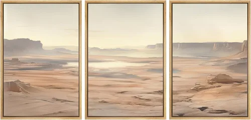 Vista 54 de SIGNWIN Lienzo enmarcado para pared, juego de arte tranquilo con reflejo de lago, acuarela, montaña y agua, ilustraciones modernas, arte abstracto