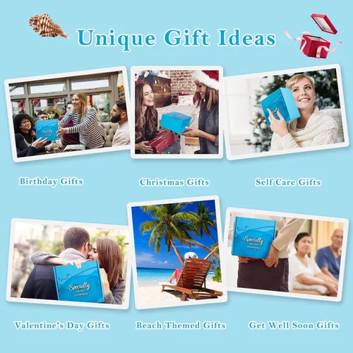 Vista 9 de Regalos Temáticos del Océano para Mujeres, Paquete de Cuidado Personal Regalos de Spa de Playa para Mujeres, Regalo de Spa Relajante Inspirador