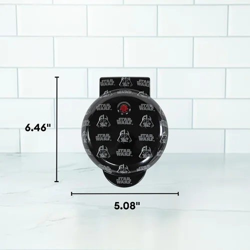Vista 3 de Uncanny Brands - Mini gofrera de Darth Vader de Star Wars - Pequeño electrodoméstico de cocina