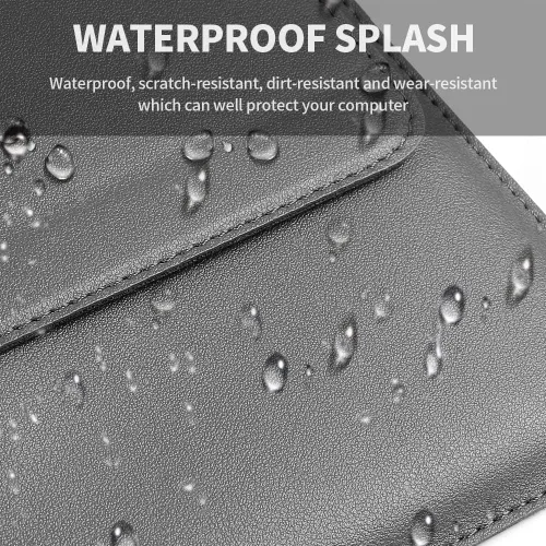 Vista 4 de 13 14 Inch Laptop Sleeve Case Waterproof Leather Case with Adjustable Stand Compatible with MacBook Air/Pro 13-13.3 inch / 2021 Mac MacBook 14inch