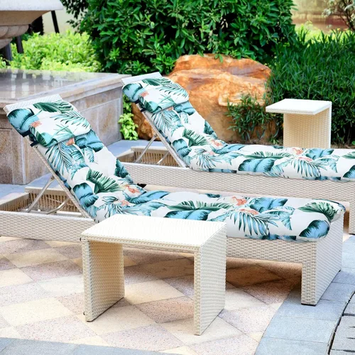 Vista 6 de Wesiti Cojín de descanso de 67 x 21 pulgadas, cojín para silla tumbona de patio para interiores y exteriores, tapete mecedora de repuesto