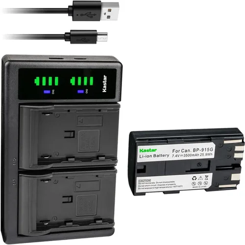 Vista 10 de Kastar Paquete de 3 baterías BP-915G y cargador USB LTD2 compatible con Canon C2, FV1, DM-MV1, DM-MV10, DM-MV20, E1, E2, E30, E65AS, EOS C100, C100