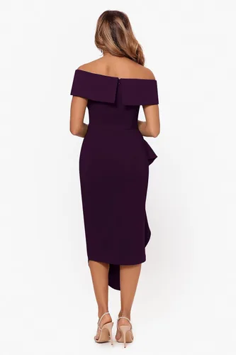 Vista 2 de Betsy & Adam Vestido midi con hombros descubiertos para mujer