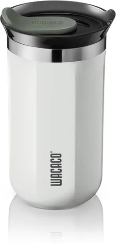 Vista 15 de Taza de viaje Octaroma Classico de WACACO, vaso de viaje de acero inoxidable de doble pared con tapa para beber, 6 fl oz (180ml), ámbar amarillo