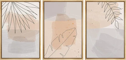 Vista 21 de MUDECOR Lienzo enmarcado para pared, juego de arte de ramo de flores de vida muerta de Marie Frosch, naturaleza, desierto, ilustración, arte