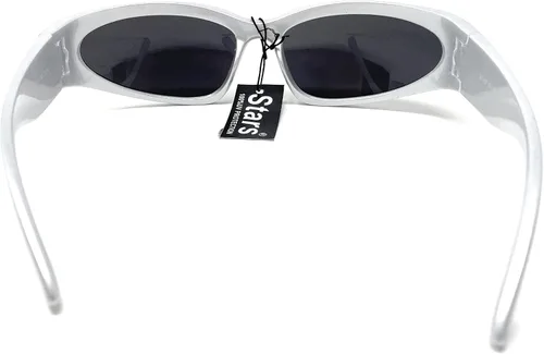 Vista 7 de Gafas de sol envolventes de moda urbana para mujeres y hombres, tonos ovalados de moda