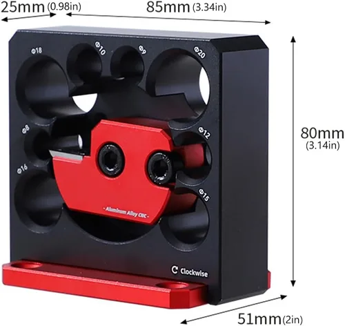 Vista 5 de Juego de plantillas para hacer clavijas, métrica ajustable de 0.315 a 0.787 pulgadas con hoja de carburo, taladro eléctrico duradero, varilla