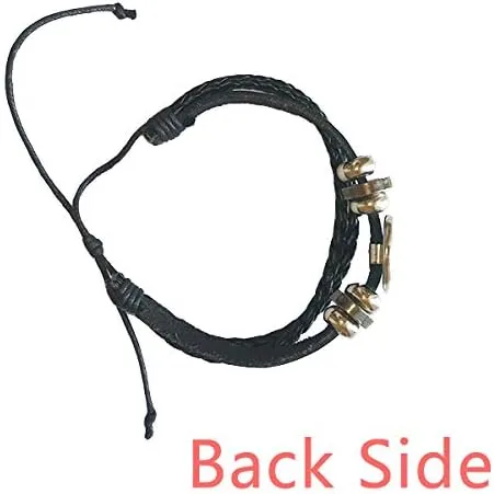Vista 2 de DIYthinker Santiago De Chile City Watercolor Bracelet Braided Leather Woven Rope Wristband