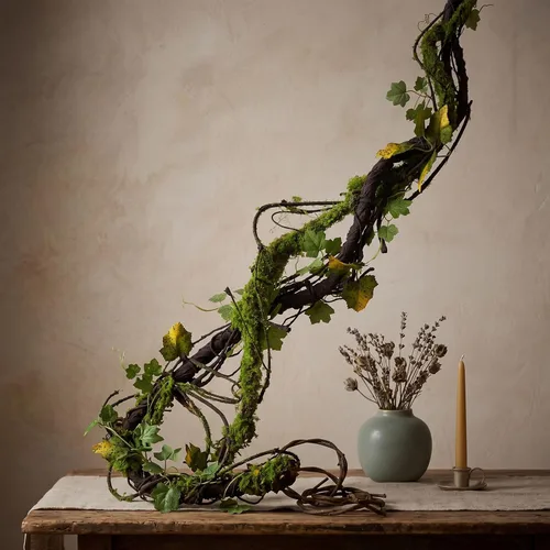 Vista 3 de Janinka 55in Large Bendable Artificial Tree Branches with 43in Moss Vine