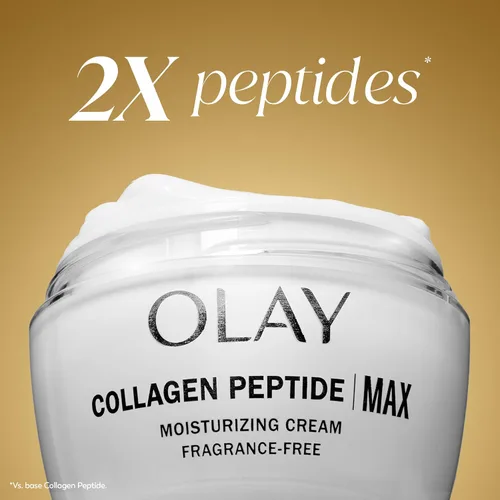 Vista 8 de Olay Crema Hidratante Facial con Péptidos de Colágeno, Crema Reafirmante para Mujeres, Sin Fragancia, No Grasa - Hidratante, Antienvejecimiento