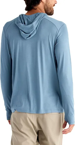 Vista 2 de Free Fly Sudadera con capucha de bambú para hombre, secado rápido, transpirable, con protección solar UPF 50+