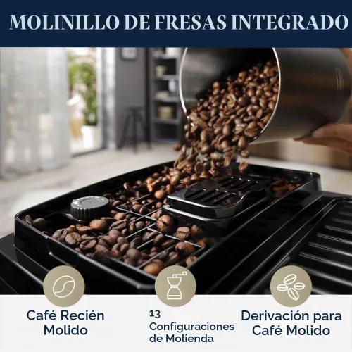 Vista 4 de De'Longhi Magnifica Start - Máquina automática de café expreso, espumador
