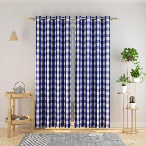 Vista 22 de Cortinas de 24 pulgadas de largo con diseño Buffalo Check Gingham Plaid para ventanas de cocina y baño, tratamiento para ventanas con 2 paneles