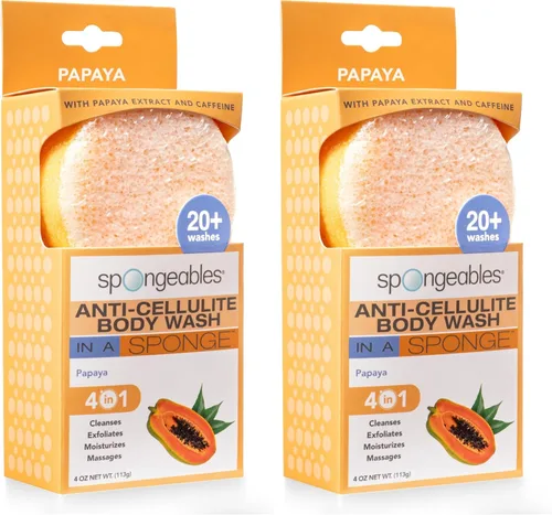Vista 17 de Spongeables Jabón Corporal Anticelulítico en una Esponja de Más de 20 Lavados, Aloe Fresco, 1 Unidad Verde aloe