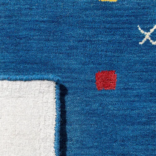 Vista 4 de SAFAVIEH Himalaya Collection - Alfombra de pasillo, 2.3 x 6 pies, azul, hecha a mano, de lana tribal bohemia, ideal para zonas de alto tráfico