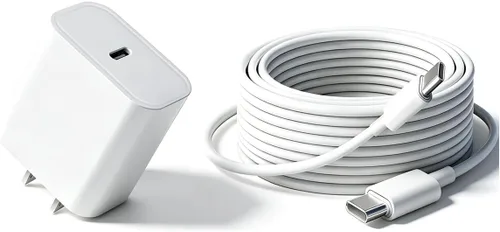 Vista 8 de Cargador para iPad de carga rápida, cable USB-C de 6 pies y bloque