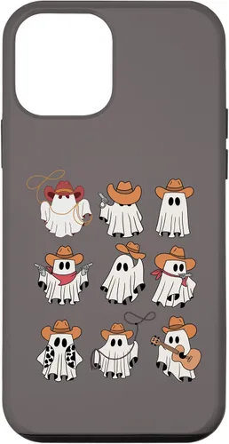 Vista 16 de Carcasa divertida para iPhone 13 Pro Max Boo Haw Western Cowboy Ghost Cowgirl