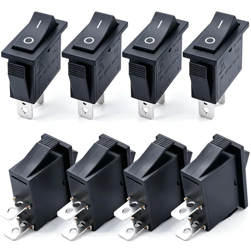 Vista 16 de TWTADE / 4 unids interruptor basculante momentáneo cuadrado (ON) - Apagado (ON) SPDT 3 Pin 3 posiciones 6A 250VAC/10A 125VAC Mini coche auto barco