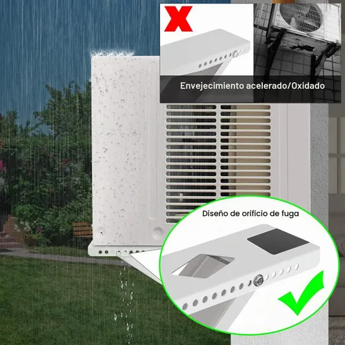 Vista 7 de Soporte universal para aire acondicionado de ventana de hasta 85 libras Soporte de aire acondicionado resistente diseñado para unidades de A/C