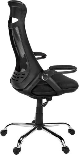 Vista 5 de Monarch Specialties 7268, altura ajustable, giratoria, ergonómica, reposabrazos, escritorio para computadora, trabajo, metal, negro, contemporáneo