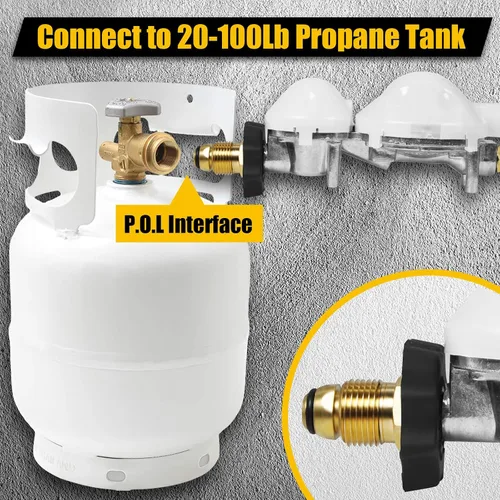 Vista 5 de Manguera de propano de 12 pies F273684 compatible con mr heater F273684 buddy heaters manguera de propano f273684 con regulador para RV, parrilla