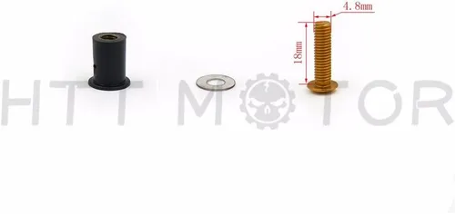 Vista 8 de XKMT-Kit de tornillos redondos dorados para parabrisas compatible con CBR 600rr 1000rr/Suzuk GSXR 600 750 1000/R1 R6 R6s/ Kawasak ZX6R ZX9R ZX10R