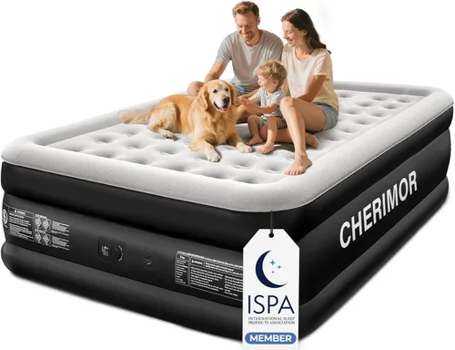Vista 12 de CHERIMOR Colchón de aire Twin XL con bomba integrada, 18" de altura para mayor comodidad, 80" de longitud, prueba de estanqueidad de 48 horas