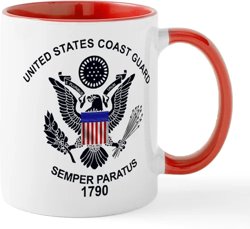 Vista 9 de CafePress Uscg_Flg_D1 Tazas Taza de café de cerámica de 11 oz (11.0 fl oz)
